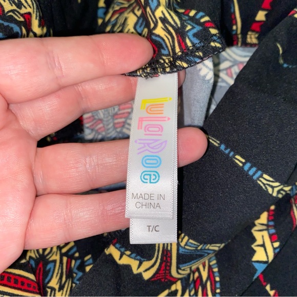 LuLaRoe stylized deer print leggings in size TC (12-18) - Picture 3 of 5